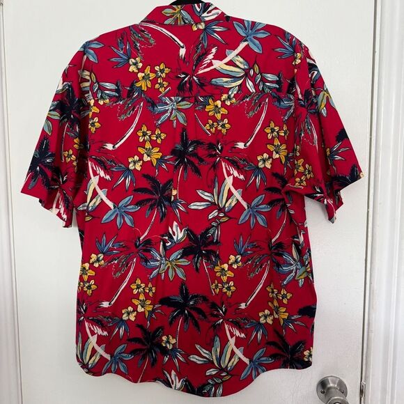 Natural Issue Wrinkle Free Vibrant Floral Hawaiian Button up Shirt Size L - Picture 5 of 5